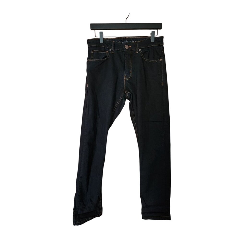 Calvin Klein Mens Slim Straight Jeans Size 30x30 Dark Wash Denim